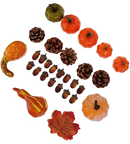 Zerodeko 128stücke Künstliche Kürbis-Ornamente Fake-kürbis Halloween-Dekoration Für Bankette Hochzeiten Thanksgiving Feiertage Festliche Atmosphäre Zuhause Büro Geschäft Garten