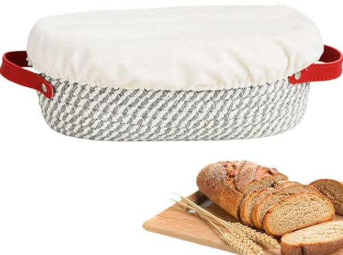 Cesta de pan de pasta - Productos horneados al horno, pan de doble manina en caja con forro y cubierta de tela para almacenamiento de past | cesta a prueba de,Cuenco de pasta agria para pruebas