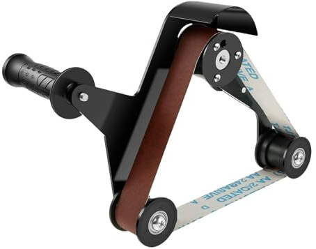 Levigatrice a nastro per smerigliatrice angolare, in acciaio, per legno e tubi, strumento per la rimozione della ruggine, strumento di levigatura con manico ergonomico per sbavature,