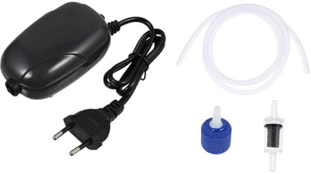 Supvox Luftpumpe Für Aquarium Sauerstoffbelüfter Sauerstoffpumpe Mit Eu-stecker Handlich Und Langlebig Stabile Blasenbildung Für Fischtanks