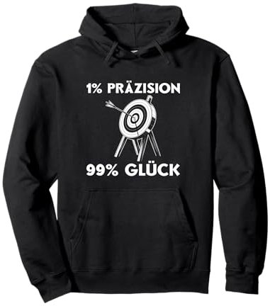 Bogensport 1% Präzision 99% Glück Bogenschießen Pullover Hoodie