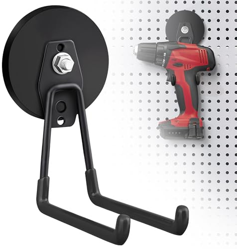 2 Pack Large Strong Magnetic Hooks For Hanging Heavy Duty, 3.5in Neodymium Magnet Storage Utility Hooks Industrial Magnet Hook Steel Long Magnetic Holder Hanger Organizer For Garage Garden Power Tools