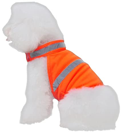 JOINPAYA Hunde Sicherheitsweste Reflektierend Atmungsaktive Hundekleidung für Sommer Hohe Sichtbarkeit Fluoreszierendem Orange für Outdoor Aktivitäten und Hundewanderungen