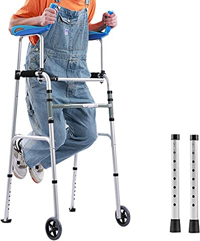 Deambulatori Rollator Per Anziani, Leggero E Robusto, Verticale, Per Anziani E Persone Alte Oltre I 6 Anni, Con Ruote E Braccioli, Portata 150 Kg.