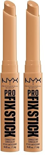NYX Professional Makeup Korrigierender Concealer, Kaschiert Augenringe, Unreinheiten, dunkle Flecken und Verfärbungen ab, Mit Hyaluron, 12 Stunden Halt, Vegane Formel, Pro Fix Stick, Golden