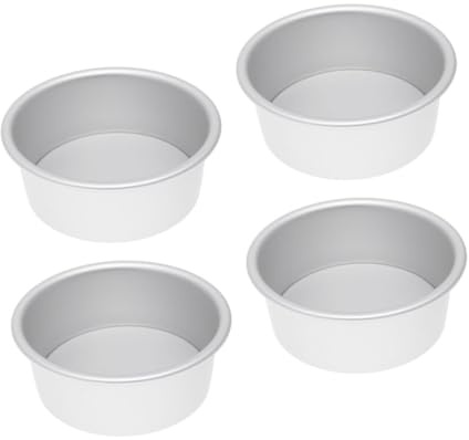 OFFSCH 4 Piezas Molde Redondo para Tartas Molde Desmontable de Aleación de Antiadherente para Pasteles Queso y Postres Horno