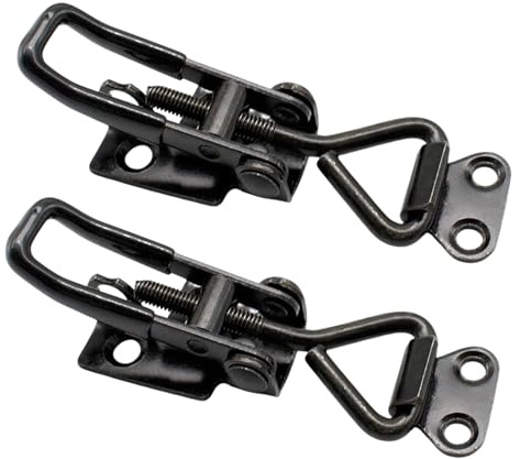 Verazquy Heavy Duty Stainless Steel Toggle Clamps, 2-Pack Adjustable Toggle Clamp Latch, 100kg Pull Latch for Tool Box, Cabinet, Case, Trunk Door Closure
