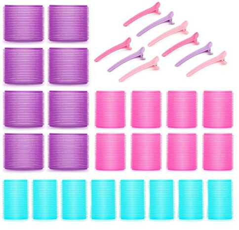 Lockenwickler Lockenwickler mit Clips Griffrolle für lange kurze Salons Dressing Roller Set Grip Lockenwickler Set