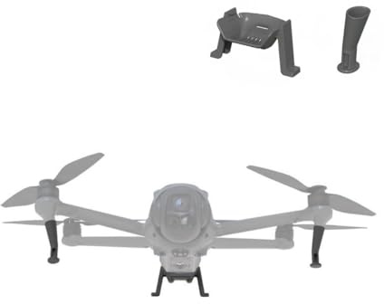 Carrello di atterraggio per Dji Mavic 4 Pro Treppiede e telaio di supporto con aumento di altezza di 30 mm Protezione del gimbal Kit di protezione antiurto per staffa Accessori per droni