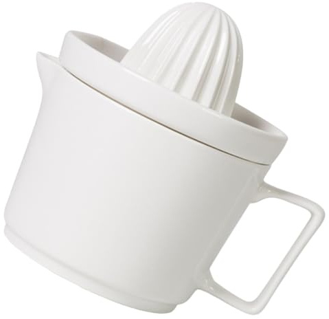 ZUNOXAZ Exprimidor Manual De Cítricos Grande De Cerámica, Exprimidor De Jugo De Naranja y Frutas, Práctico y Desmontable, Para Uso Doméstico, Camping y Picnic