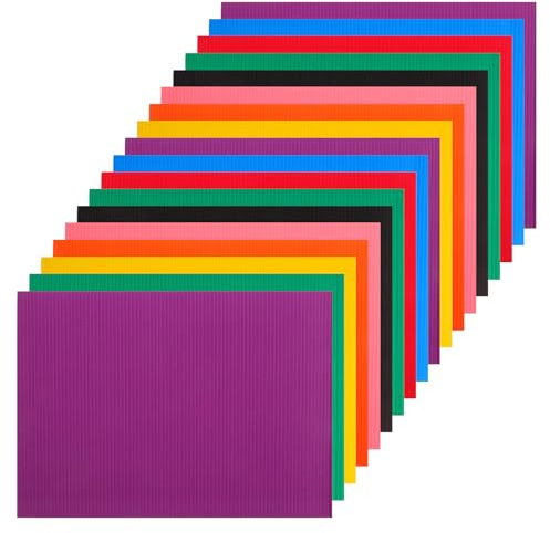 EPIGEIST 20 Stück Buntes A4 Wellpapier Bastelpapier Für Diy Handwerk Kinder Kindergarten Schule Kreative Werkstatt Leicht Zuschneidbar Umweltfreundliches Bastelmaterial