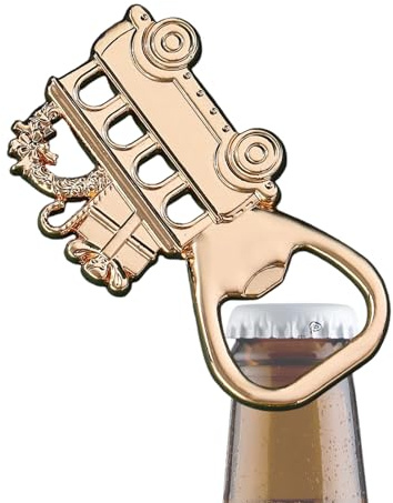 Ölflasköppningsverktyg - Ergonomiskt Zinklegeringsverktyg med jultema, öppna burkar, för Barman Bar Hem Presenter Kvinnor Män Äldre Fest och Bröllop