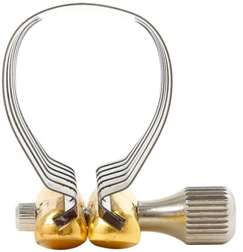 PAMINGONO Saxophon Ligatur Clip aus Edelstahl Klein Silber Ausgehöhlt für Altsaxophon Metallklemme zur Tonklarheitsverbesserung und Geringem Gewicht