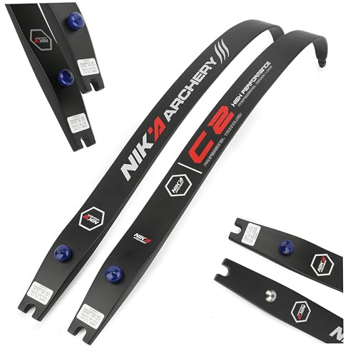 FQH ILF Recurve Bow Limbs, Carbon Fibre, 12-50LBS | Carbon fibre core, ILF compatible, 12-50LBS draw weight, CNC moulded, torsional rigidity