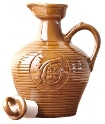 WOONEKY Brocca per Vino Contenitore Multifunzione Design Delicato in Ceramica Portatile per Ufficio e Uso Domestico