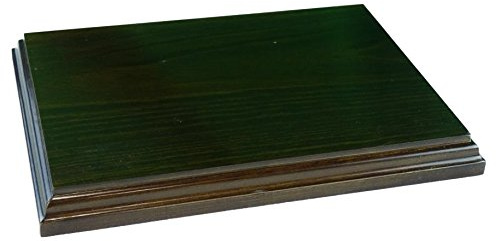 GRECA Peana Rectangular. Acabado Barniz Nogal Satinado. Madera Maciza. (25 * 18 cms)