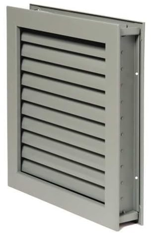 National Guard L-1900 24(W) x 24(H) Fire-Rated Fusible Link Louver with Gray Primer …