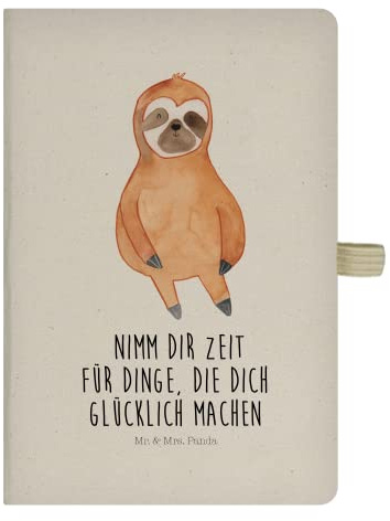Mr. & Mrs. Panda Reisetagebuch Faultier Zufrieden - Geschenk, Journal, Zufriedenheit, Tagebuch, glücklich, Frieden, Kladde, Schreibheft, Skizzenbuch, Glück
