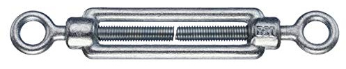 BIAT ® Spannschloss nach DIN 1480 mit 2 Ösen (Augen), Größen M6, M8, M10, M12, M16, M20, M24, verzinkte Ausführung (M 24)