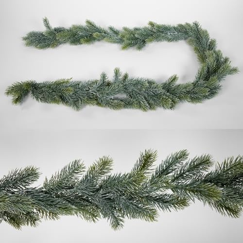 Seidenblumen Roß Tannengirlande Kunststoff 175cm Schneeoptik DP künstliche Girlande Tanne 100% PE Spritzguss