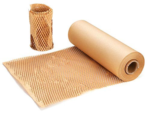 Packing Paper Cushioning Wrap SZSYumUnion Honeycomb Wrap Paper Roll Perforated-Packing 1200 Inch x 12 Inch Packaging Wrap for Moving House Shipping Breakables(Bubble Wrap Alternative)