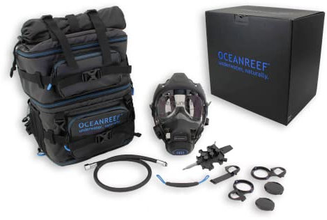OCEAN REEF - Neptun III - Vollgesichtsmaske - Vollintegrierter Regler (Schwarz, S/M)
