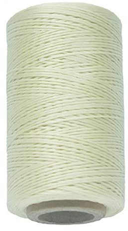 Anawakia 260 m Wax Thread Sewing Thread All-Purpose Waxed Leather Thread Cord Leather Yarn Sewing Craft Saddle Thread Sewing Accessories Threads Thread Diameter 0.8 mm (Beige)