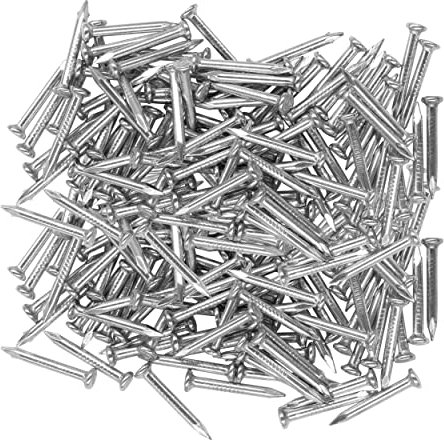OMOTOOL Mauerwerk-Stahlnägel (200 Stück), verzinkter Beton-Wandnagel zum Aufhängen von Bildern und Holzbearbeitung, geeignet für Trockenbau und Kiefer (2 cm)