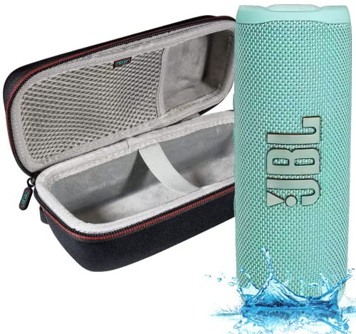 JBL Flip 6 Haut-parleur Bluetooth portable étanche, son puissant et basses profondes, étanchéité IPX7, 12 heures de lecture avec étui rigide Megen (bleu sarcelle)