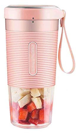 SHALOLY Mini Spremiagrumi Elettrico USB Frullatore Frullatore Tazza di Frutta Fast Food Processor Frullatore Portatile Spremiagrumi Elettrico (Rosa)