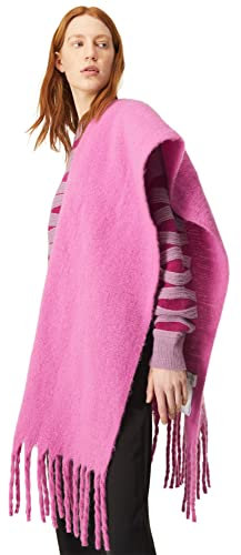 Compania Fantastica Strickschal mit Fransen, rose, One size