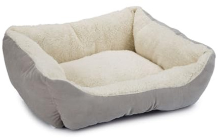 Beeztees Mogina - Katzenbett - Plüsch - grau - 45x37x18 cm