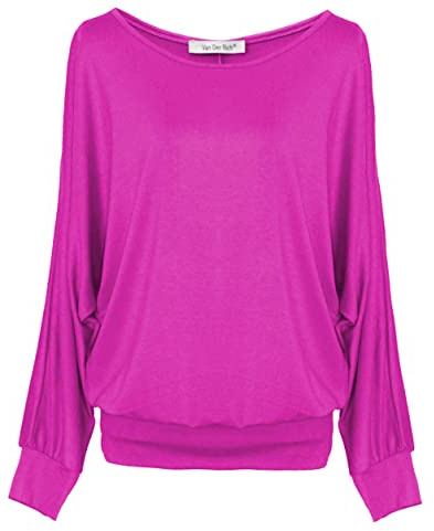 Van Der Rich ® - Camiseta Extragrande con Mangas de murciélago - Mujer