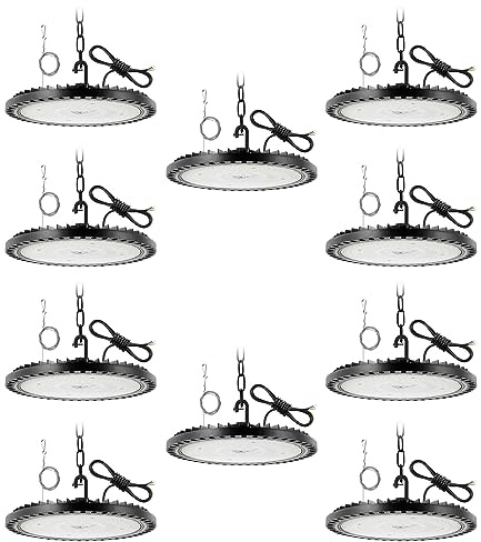 Bellanny Focos Proyector LED Exterior 200W Industrial Iluminación de seguridad, 10Pcs