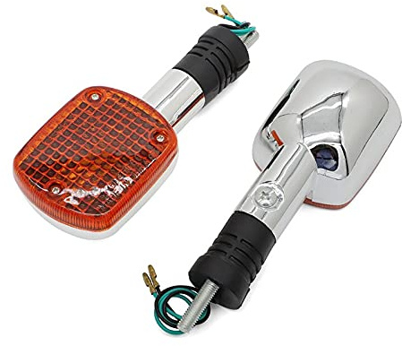 GFDSGRE Blinker Motorrad Blinker Blinker Licht Passend for Honda Magna VF250 VF750 Rebel CA250 CMX250 CMX400 500 VT500C VTX1300 VTX1800 VLX400 VLX600 Motorrad Blinker (Color : 1Pair)