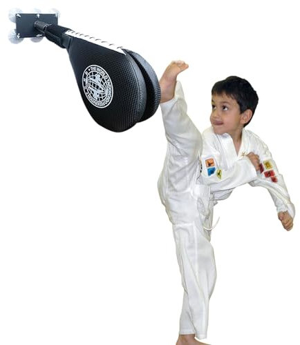 Elitix Wing Chun Dummy Kinder-Taekwondo-Trittpolster-Zielhalter, Wandmontierter Box-Wing-Chun-Taschenständer, Verstellbar, Chinesisches Kong-Fu-Stanzübungsgerät mit Saugnapf