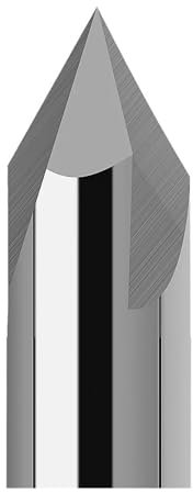 Fasenfräser Aluminium-Anfasfräser 60 90 120 Grad 3 Nuten Entgratungs-Schaftfräser Gravur- und Schnitzfräser-Werkzeug(D5xR120x50L)