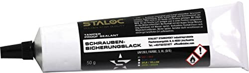 STALOC Schraubensicherungslack - Schraubenlack für die Sichtkontrolle, Sicherungslack gelb, 50ml