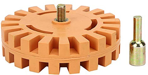 Ruota per Gomma in Gomma, Disco per Rimozione Colla per Pellicole Adesive Disco Detergente per Vernice per Decalcomanie Pneumatiche Diametro 100 Mm, per Trapano Pneumatico,