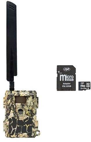 PNI Hunting 480C PRO Jagdkamerapaket, 24 MP, mit 4G-Internet, GPS 32 GB MicroSD-Speicherkarte mit SD-Adapter