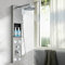 Panneau de douche, colonne de douche avec douche à effet pluie, jet massant, douchette à main et bec de baignoire, acier inoxydable 304, finition brossée
