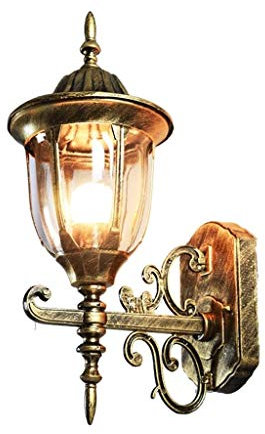 SHOUKAII Lampada da giardino in vetro impermeabile in alluminio, infissi for esterni for fattorie industriali in vetro for terrazza esterna del patio del portico della casa del fienile(Retro Color)