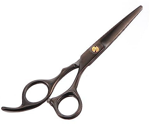 Mikinona Tijeras Planas Negras De Acero Inoxidable Para Peluquería Tijeras De Corte De Pelo Para Profesional Salón De