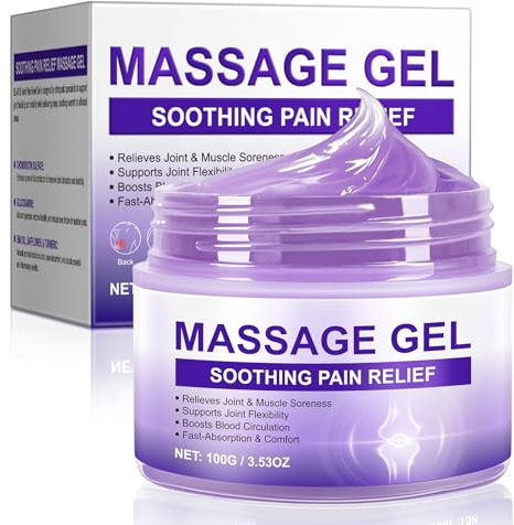 Massage Gel for Joint Activities Throughout The Body, Joint Pain Gel for Back, Muscles, Feet, Knees, Neck and Shoulders - Muscle Rub Rich in Natural Extracts 100g