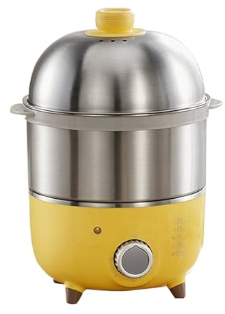 Yiustldd Cuiseur à œufs Rapide, cuiseur Vapeur Multifonction, 6 œufs faciles à peler, durs, mi-cuits et Mollets, Verre doseur