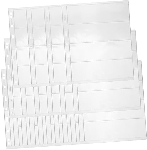 Artibetter 20hojas Álbum De Colección De Billetes Páginas Para Colecciones De Estándar Transparente Para Coleccionistas De