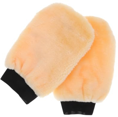 NOLITOY 2 pièces de Lavage Auto Microfibre Épaisse Mitaines Antirayures pour Nettoyage et Cirage Voiture et Véhicules Durables et Faciles à Nettoyer