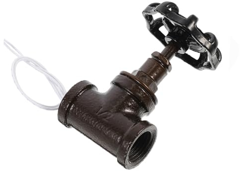 FONDOTIN Valvola di Arresto con Filo per Lampade Retro in Stile Steampunk Interruttore Luce in Durevole per Lampada da Tavolo Industriale Vintage Facile Installazione per Illuminazione