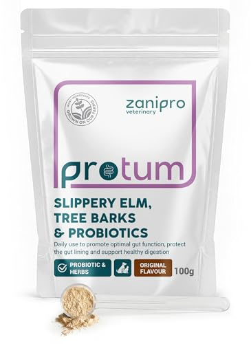 Zanipro Slippery Elm for Dogs Tree Barks Powder 100g Gut Health Digestion | Formulated for dogs and cats, this powder includes probiotics and marshmallow root to aid in bloat relief and upset tummy.