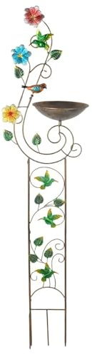 YIZITU Traliccio da Giardino in Ferro Vintage Struttura per Piante da Esterno Antiruggine da 60 Pollici Facile Montaggio Senza Attrezzi Supporto per Piante in Ferro Resistente All'ossidazione